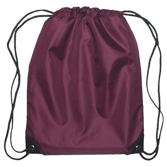 Drawstring Sports Backpack, Maroon, Item Number 1559571