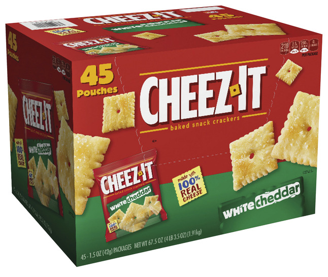 Cheez-It White Cheddar Baked Crackers, Pack of 45