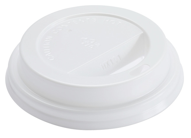 Genuine Joe Protective Hot Cup Lids, 8 Ounce, White, Pack of 50, Item Number 1561396