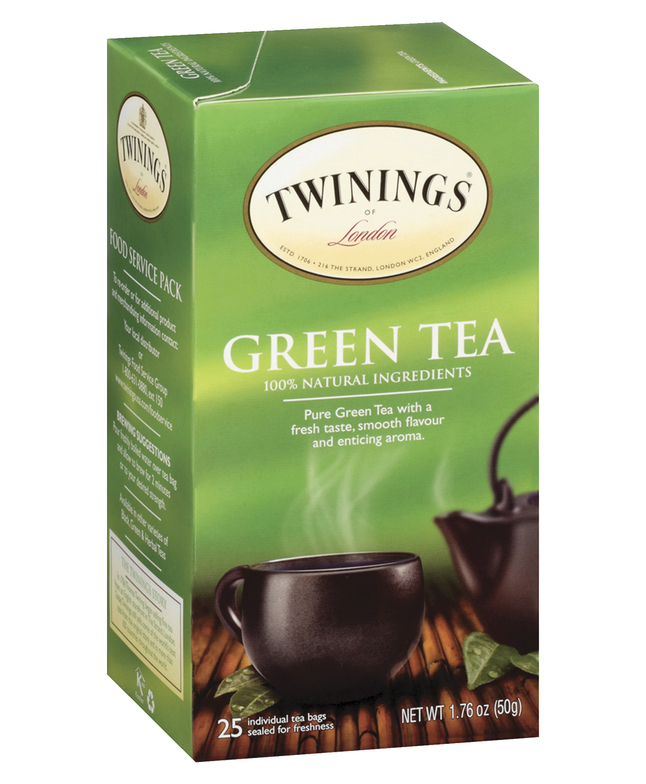 Twinings Green Tea, 1.76 oz, Green, Pack of 25, Item Number 1561556