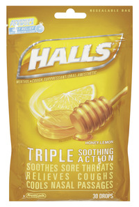 Halls Honey-Lemon Cough Drops, Item Number 1562071