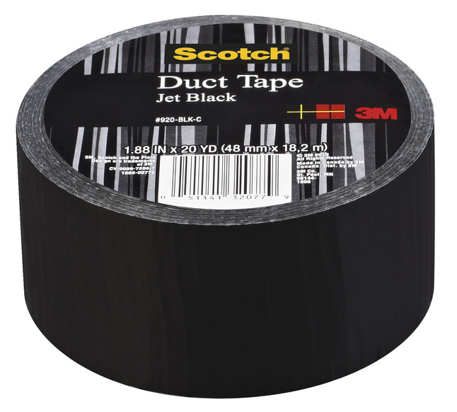 920-BLK-C Scotch Duct Tape Jet Black 1.88-Inch by 20-Yard 