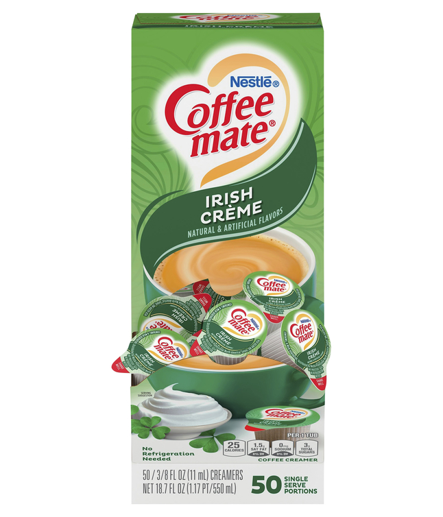 Coffee-mate Irish Cream Liquid Creamer, Pack of 50, Item Number 1564928