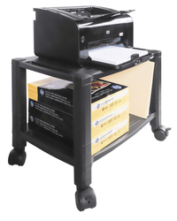 Image for Kantek Mobile 2 Shelf Printer or Fax Stand, 14 x 13-1/4 x 20 Inches, Black from School Specialty