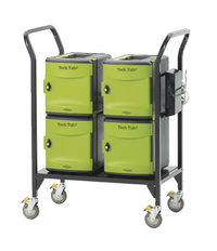 Copernicus Tech Tub2 Modular Cart, Holds 24 Devices, Black and Green, Item Number 1566455