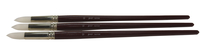 Sax Optimium White Taklon Brushes, Round Type, Long Handle, Size 12, Pack of 3 Item Number 1567536