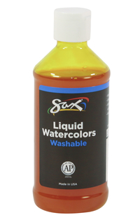 Sax Liquid Washable Watercolor Paint, 8 Ounces, Yellow, Item Number 1567839
