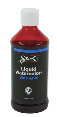 Sax液体可洗水彩油漆，8盎司，红色，项目编号1567841