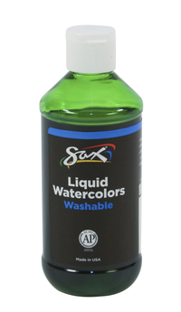 Sax Liquid Washable Watercolor Paint, 8 Ounces, Yellow-Green, Item Number 1567856