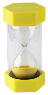 Teacher Created Resources Large Sand Timer, 3 Minutes, Item Number 1568036