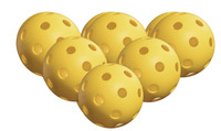 ONIX Indoor Pickleballs, Yellow, Pack of 6, Item Number 2000932