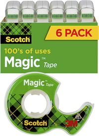 Scotch 810 Magic Tape in Dispenser, 0.75 x 650 Inches, Pack of 6 Item Number 1571879