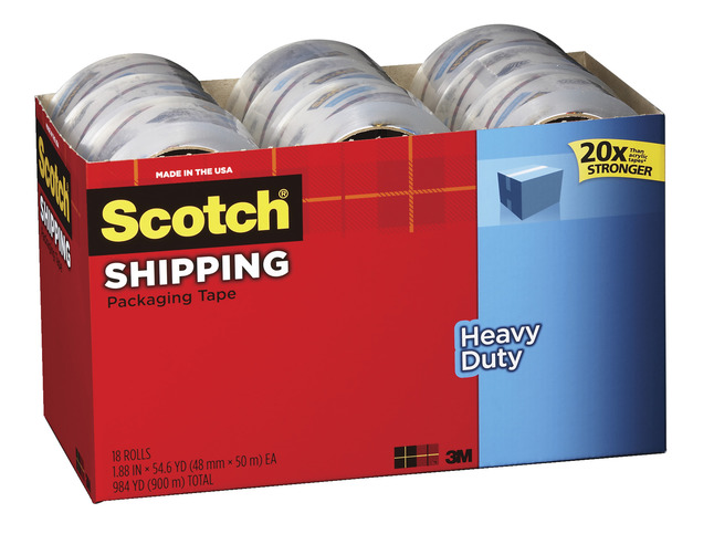 1.88" x 54.6 yd For Packing Shipping Mailing Details about   Scotch Heavy Duty Packaging Tape 