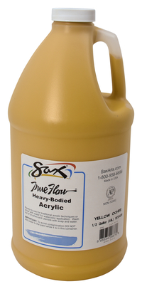 Sax True Flow Heavy Body Acrylic Paint, Half Gallon, Yellow Ochre Item Number 1572429