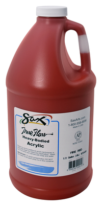 Sax True Flow Heavy Body Acrylic Paint, Half Gallon, Fire Red Item Number 1572436