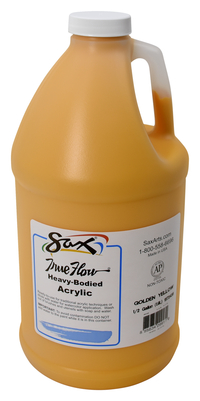 Sax True Flow Heavy Body Acrylic Paint, Half Gallon, Golden Yellow Item Number 1572438