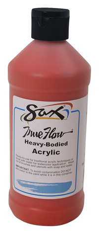 Sax True Flow Heavy Body Acrylic Paint, Pint, Fire Red Item Number 1572460