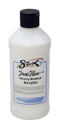 Sax True Flow Heavy Body Acrylic Paint, Pint, Titanium White Item Number 1572472
