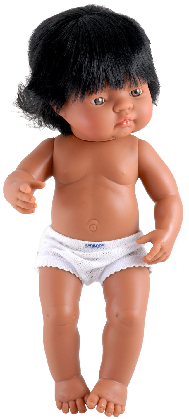 Miniland Multi Ethnic Doll Hispanic Girl 15 Inches