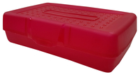 School Smart Lightweight Plastic Pencil Box, Red Tint Item Number 1574181