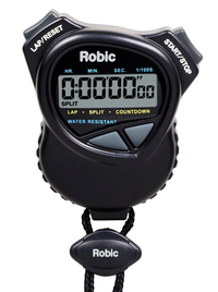 Robic Dual Stopwatch and Countdown Timer, 1000W, Black, Item Number 1574376
