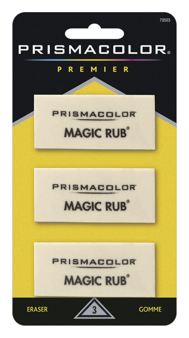 Prismacolor Magic Rub Eraser, White, Pack of 3, Item Number 1575820