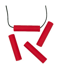 Chewigem Chew Necklace Chubes, Red, Item Number 1576205