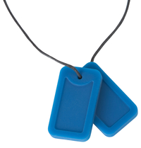 Chewigem Chew Necklace Dog Tags, Blue, Item Number 1576208