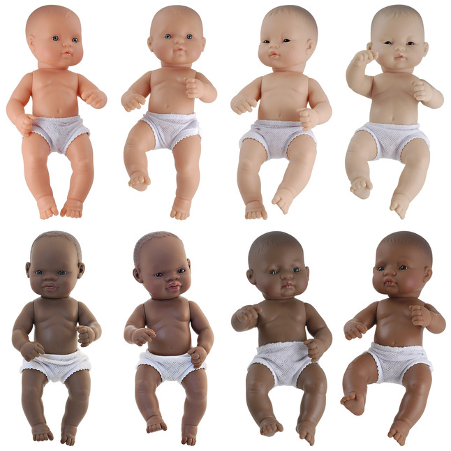 12-5/8 Inches Miniland Newborn Baby Doll Asian Girl 