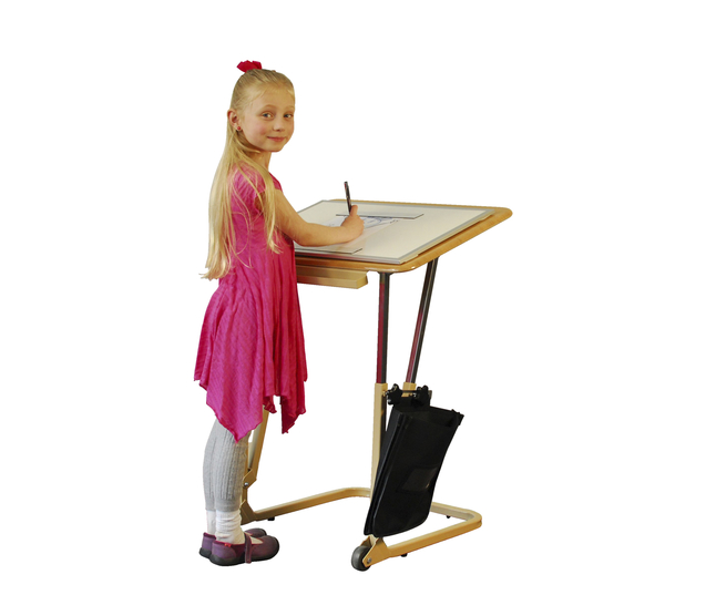 Alertdesk Small Stand Up Desk Adjustable Height From 23 To 29 Inches Angled Top Can Be Adjusted Up To 45 Degrees