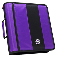 Case-it Classic O-Ring Zipper Binder, Purple, 2 Inches Item Number 1580689