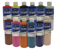 School Smart Tempera Paints, Assorted Colors, Pint Set of 12 