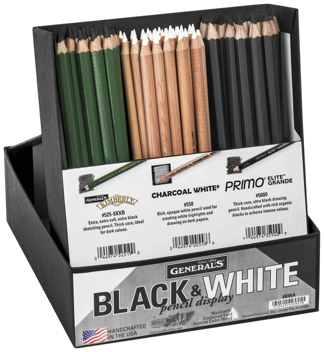12pce Graded Black Pencils with A4 Sketch Paper Binder Pad, Artist Drawing  Set