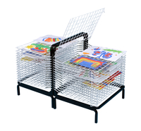Sax Mobile Drying and Storage Rack with Wheels, 40 Shelves, Steel, 26 x 25  x 40 Inches