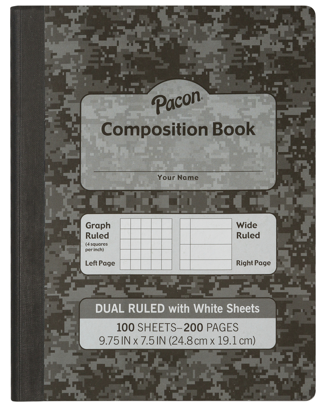Pacon Composition Book 9-3/4″x7-1/2″ 1/2″ Ruled 100 Shts 