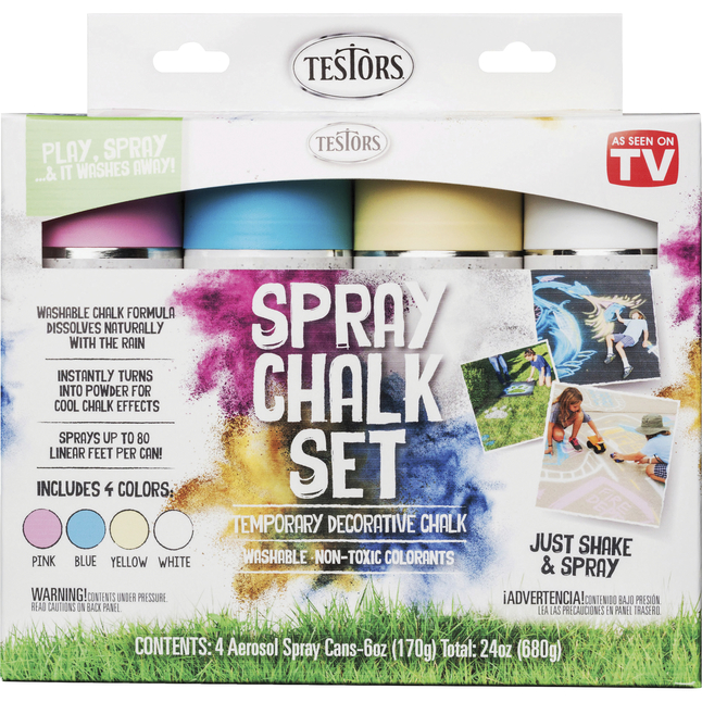 Rust-Oleum Spray Chalk Set, Assorted Colors, Item Number 1592574