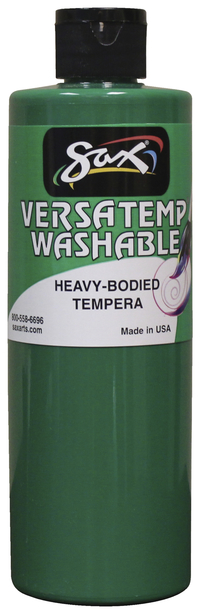 Sax Washable Versatemp Heavy Bodied Tempera Paint, Green, Pint Item Number 1592661