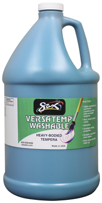 Sax Washable Versatemp Heavy Bodied Tempera Paint, Turquoise, Gallon Item Number 1592692