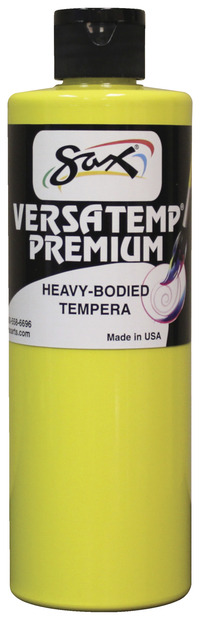 Sax Versatemp Premium Heavy-Bodied Tempera Paint, Yellow, Pint Item Number 1592708