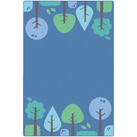 Carpets for Kids KIDSoft Tranquil Trees Rug, 4 x 6 Feet, Rectangle, Blue, Item Number 1593501