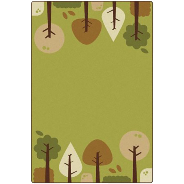 Carpets for Kids KIDSoft Tranquil Trees Rug, 6 x 9 Feet, Rectangle, Green, Item Number 1593504