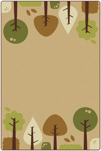 Carpets for Kids KIDSoft Tranquil Trees Rug, 4 x 6 Feet, Rectangle, Tan, Item Number 1593505
