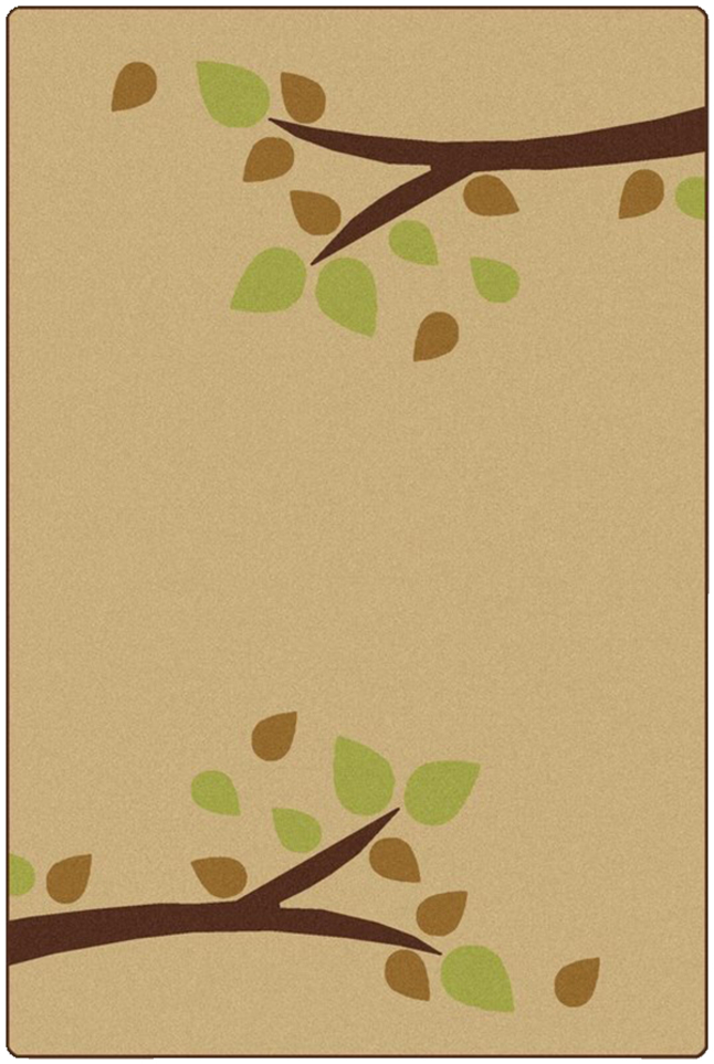 Carpets for Kids KIDSoft Branching Out Rug, 6 x 9 Feet, Rectangle, Tan, Item Number 1593512