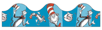 尤利卡戴帽子的苏斯博士猫Décor装饰，蓝色，37英寸，12条，项目编号1593697
