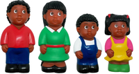 Get Ready Kids Play Figures, 5 Inches, African American Family, Set of 4 Item Number 1593865