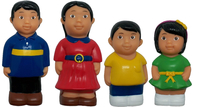 Get Ready Kids Figurines, 5 Inches, Asian Family, Set of 4 Item Number 1593867