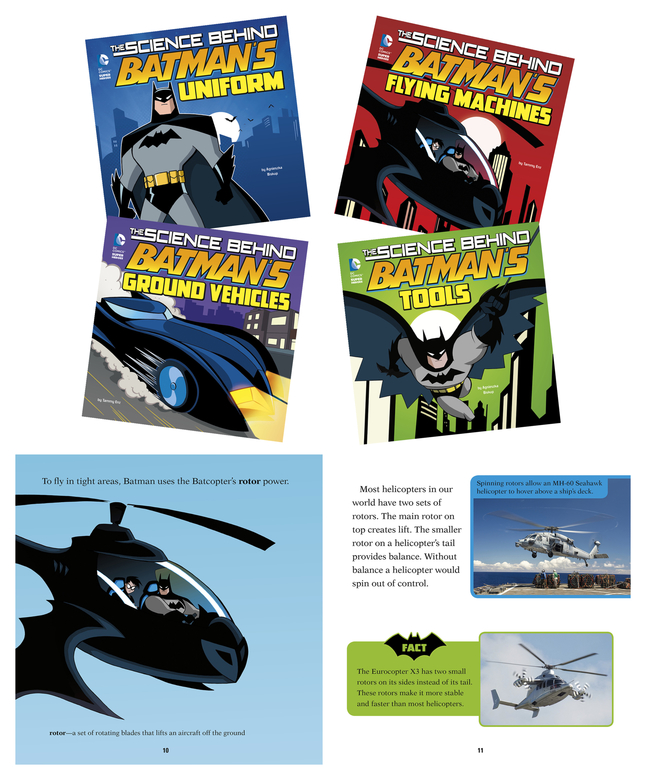 DC Comics Super Heroes Science Behind Batman Books, Set of 3