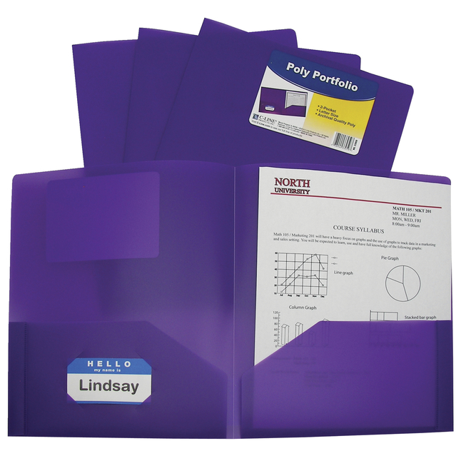 purple pocket folder