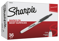 Sharpie Fine Point Permanent Marker Value Pack, Black, Pack of 36 Item Number 1597329