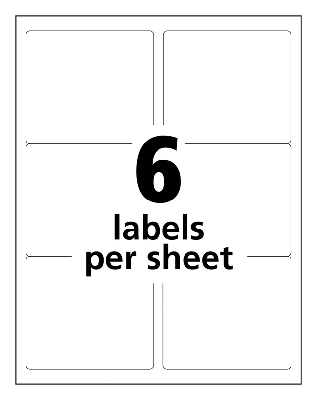 Avery Bulk Shipping Labels, 31/3 x 4 Inches, White, Pack of 1500